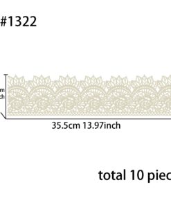Large Pre-Made Ready to Use Edible Cake Lace Rose Scallop Ivory White 14-inch 10-piece Set 23 61WBqMTeosL