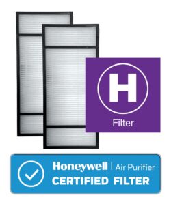 Alternative view of Honeywell HRF-H2 True HEPA Air Purifier Replacement Filter H, 2-Pack – Airborne Allergen Air Filter Targets Wildfire/Smoke, Pollen, Pet Dander, and Dust 2 pack