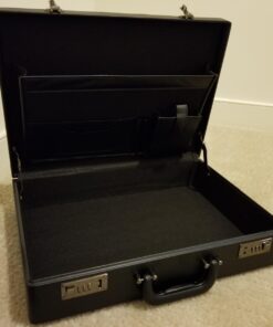 Solo Grand Central Attaché Briefcase with Combination Locks, Black 24 61WExWLvUdL