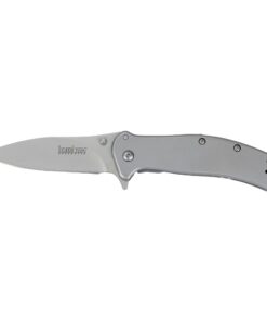 Kershaw Zing SS Pocketknife, 3" 8Cr13MoV Stainless Steel Blade, Assisted Thumb-Stud and Flipper Opening EDC 37 61WFPtNnTwL