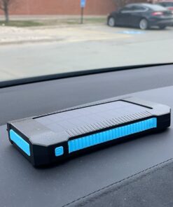 Power-Bank-Portable-Solar-Charger-30000mAh Battery Pack with Emergency LED Flashlight & 2x2.1A USB-A Output Ports Compatible with iPhone 14/13 Series, Samsung, and More, Perfect for Hiking, Camping Blue&Black 44 61WGrNIw2iL 2