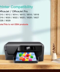 Alternative view of AXESET 952XL Ink Cartridges Combo Pack for HP 952 XL Ink Cartridges HP952XL Replacement for HP Officejet Pro 7740 Ink Cartridges Work for HP 7740 8710 8720 8210 Printers (Black,Cyan,Magenta,Yellow)