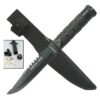 Survivor HK-690 Fixed Blade Survival Knife, Double Reverse Serrated Blade, Metal Handle, 8-1/2-Inch Overall Black 2 61WIK9vCrL
