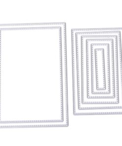 Buytra 8 Pieces Die Cuts Metal Cutting Dies Stencil for Card Making Scrapbooking Album Paper DIY Crafts, Rectangle Shape 12 61WKglBnIbL