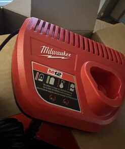 Milwaukee Genuine OEM 48-59-2401 M12 Lithium Ion 12 Volt Battery Charger w/LED Indicating, Red 28 61WMHer6ZYL