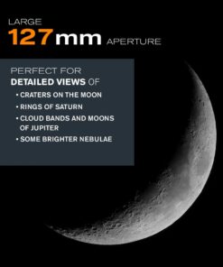 Celestron - PowerSeeker 127EQ Telescope - Manual German Equatorial Telescope for Beginners - Compact and Portable - Bonus Astronomy Software Package - 127mm Aperture 127EQ Newtonian 42 61WN89VRzL