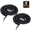 SHONCO Phone Cord Landline, 2 Pack 4M 13Ft Telephone Cord,Phone Cord,Phone Cords for landline with Standard RJ9 4P4C Plugs,Black balck(13ft) 4 61WQK571SQL