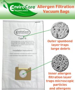 EnviroCare Replacement Allergen Vacuum Cleaner Dust Bags designed to fit Kenmore Canister Type C or Q 50555, 50558, 50557 and Panasonic Type C-5 3 pack 12 61WRHXdbxzL