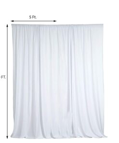 BalsaCircle 10 ft x 10 ft White Polyester Photography Backdrop Drapes Curtains Panels - Wedding Decorations Home Party Reception Supplies 27 61WRds1ghgL