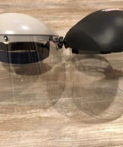 Sellstrom Advantage Series Face Shield - Clear Window with Standard Binding - Comfortable Ratcheting Headgear, ANSI Z87.1+ (S30120) 1 Count (Pack of 1) 27 61WRqxmzYFL