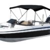 Summerset Elite Bimini Top by Eevelle | 3 Bow Boat Canvas Top | 1" Aluminum Frame and Hardware | Sunlight Protected | 46" Tall (Black, 6'L x 46" H x 85"-90") 22 61WSjMbJHoL