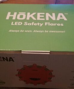 HOKENA LED Road Flares 9 Piece Set, Emergency Lights Complete Car Safety Kit, Roadside Warning Flare Beacon Disc for Vehicle & Boat with Magnetic Base, with Batteries, Seatbelt Cutter & Window Breaker 3 Flares 49 61WXrStp5 L