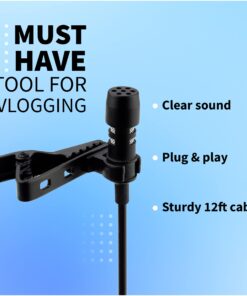 YouMic - Small Lavalier Microphone with Clip - Lav Lapel Mic for Camera Phone iPhone iOS Android PC Laptop Video Recording - Noise Cancelling 3.5mm Jack 31 61WY89ZiVkL