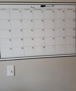 WallPops WPE0447 Large Monthly Dry Erase Calendar Decal, White & Off-White 28 61WaqyNKS2L 1