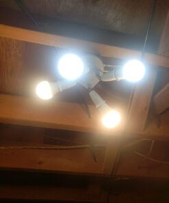 JACKYLED 4 in 1 E26 Light Socket Splitter Adapter Converter for Standard LED Bulbs 360 Degrees Adjustable 180 Degree Bendable Max Watt 240W 43 61WccVcqQ L