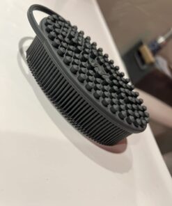 Avilana Silicone Body Scrubber, Gentle exfoliating Body Scrubber That's Easy to Clean, Lathers Well, Long Lasting, and More Hygienic Than Traditional Shower Loofah (Style 1-Gray) Style 1-gray 32 61Wd4Ah7ZgL