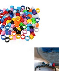 Alternative view of JJ Store 100Pcs Set Poultry Leg Bands Bird Pigeon Parrot Chicks Duck Hen Colorful Rings Clip