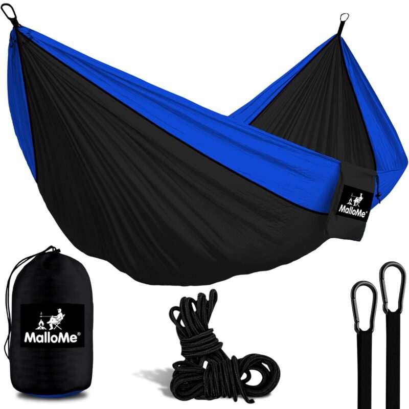 Catalog 8 MalloMe Hammock - Camping Hammocks - Portable Hammock Kids Hammock Outdoor Hammock - Hamaca Double Hammock - 2 Person Hammock Tree Hammock - Hamock Travel Hammock - Backpacking Hammocks for Outside Black & Blue Large