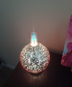 Porseme Rose Gold Essential Oil Diffuser 3D Glass Aromatherapy Ultrasonic Humidifier, Waterless Auto-Off, Timer Setting, BPA Free, Air Refresh for Home Hotel Yoga Leisure SPA Gift 100ml A2-100ml Rose Gold Aladdin 31 61Weeka6LpL