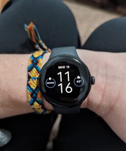 Google Pixel Watch - Android Smartwatch with Fitbit Activity Tracking - Heart Rate Tracking Watch - Matte Black Stainless Steel case with Obsidian Active band - WiFi Matte Black case w/ Obsidian Active band - WiFi 37 61Wi8MOZ9XL