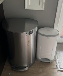 DEKOR Diaper Classic Hands-Free Diaper Pail | White | Easiest to Use | Just Step – Drop – Done | Doesn’t Absorb Odors | 20 Second Bag Change | Most Economical Refill System 44 61WjICntPRL