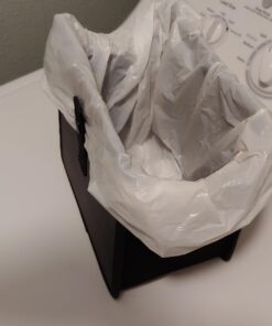 KMMOTORS Car Trash Can, Leather Trash Bag Foldable Hanging bin, Cute car Gadgets, Garbage Container, Vegan Leather(Medium, Black) Medium 52 61Wk9MIlWKL