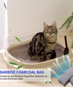 12 Packs Natural Air Purifying Bags , 150g Each Pair Mini Bamboo Charcoal Bags , Natural Activated Bamboo Charcoal Non-Toxic,Shoe Car Deodorizer and Odor Eliminator,Closet and Room Air Purifier 11 61WkNftwnBL