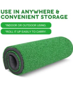 TRUEDAYS Golf Mat - Artificial Turf Golf Mat with Non-Slip Foam - 12“ x 24“ Golf Hitting Mat for Indoor and Outdoor Practice (Includes Rubber Tee Holder and Tees) 12"x24" 22 61WlnnBNvNL