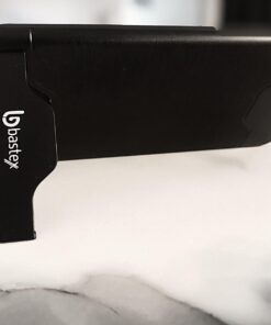 iPhone 7 Plus Case, Bastex Hybrid Slim Fit Black Rubber Silicone Cover Hard Plastic Black Brushed Metal Design Kickstand Case with Hidden Credit Card Slot for Apple iPhone 7 Plus 26 61WmTGehGL