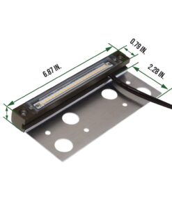 Alternative view of GKOLED UL Listed LED Hardscape Light, Retaining Wall Lights, 6.8 Inch Integrated 2700K LED Chips, Step Paver Wall Light, Solid Powder Coated Die-cast Aluminum Housing, 4W Low Voltage 12V AC/DC, 1 Pack Dark Bronze Clear Lens-1 Pack