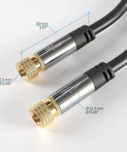 CableDirect – SAT Cable, coaxial Cable, Satellite Cable – TV Cable with Multi-Layer Shielding and Break-Proof Metal F connectors – 3ft Short (HDTV, Radio, DVB-T, DVB-C, DVB-S, DVB-S2) 3 feet 11 61Wp3K6KOoL