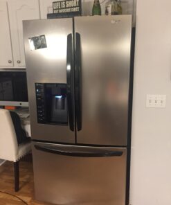 EZ FAUX DECOR Peel & Stick Faux Stainless Steel | Refrigerator Wrap | Cover for Dishwashers & Appliances | Self Adhesive Stainless Contact Vinyl Paper 36 in x 144 in (12ft) 46 61Wrhxn3RL