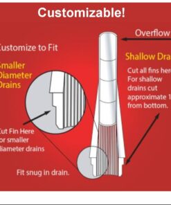 Lint Hair Trapper for filtering Washing Machine Utility Tub and Sink drains-reusable and customizable with built-in overflow guard. Traps Lint, hair and debris from drains, replaces all Mesh filters 24 61WsFwHVdGL