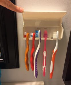 Eslite Toothbrush Holder with Cover (Ivory White) 39 61WuglOrfcL