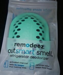 remodeez Refrigerator Deodorizer Eliminator, Nontoxic Coconut, Activated Charcoal, Natural Air Fresheners, Moisture & Odor Absorber for Fridge (Green) 23 61WvfjsWokL