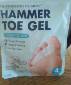 Dr. Frederick's Original Hammer Toe Gels - 4pcs - Support Crest for Women & Men - Joint Realign - Cushion, Support & Temporary Splint - Crooked, Claw, Diabetic Brace - One Loop Design 1 Loop 21 61WwAuIHUdL
