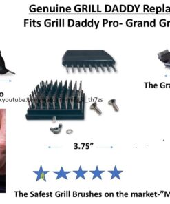 Grill Daddy GD19162BB PRO Replacement Brush, Black and Silver Pro/Grand Replacement Brush Kit 9 61WwvgfX3HL