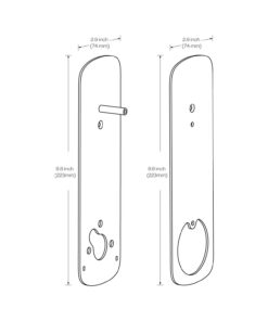 ULTRALOQ UL3 BT (2nd Gen) Smart Lock + Bridge WiFi Adaptor, 5-in-1 Keyless Entry Door Lock with WiFi, Bluetooth, Biometric Fingerprint and Touch Keypad, Smart Door Lock Latch Edition (Satin Nickel) Accessory - Deadbolt Cover Plate Black 14 61WzDiMp4LL