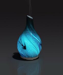 Truky Aromatherapy Essential Oil Diffuser,Ultrasonic Aroma Diffuser with 7 Colorful LED Lights and Waterless Auto Shut-Off 120ml Cool Mist Humidifier Handmade Glass for Home,Office,Bedroom-Multicolor Multi Color 16 61X LKVFviL