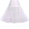GRACE KARIN 50s Petticoat Skirt Rockabilly Dress Crinoline Tutu Underskirts for Women Medium White(knee-length) 19 61X OA9KxHL