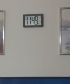 MARATHON Atomic Wall Clock with Stand, Black Frame/Black Stainless Steel Finish - Large, 9-Inch Display - AM/PM or 24-Hour Time Format, 8 Time Zones & Indoor Temperature - Two AA Batteries Included Black Brushed Steel + Square Edges 24 61X0OZTRkxL