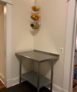 GRIDMANN Stainless Steel Kitchen Prep Table 36 x 24 Inches with Backsplash & Under Shelf, NSF Commercial Work Table for Restaurant and Home 36 in Long x 24 in Deep 42 61X0vqsKqhL 1