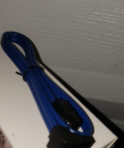 Relper-Lineso 6 Pack 90 Degree Right-Angle SATA III Cable 6.0 Gbps with Locking Latch 18Inch (6X Sata Cable Blue) 30 61X39LLQmL