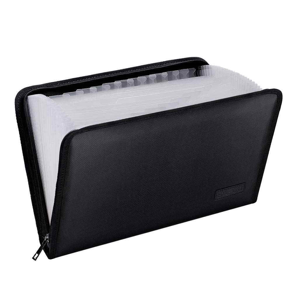 ENGPOW Expanding File Folder Important Document Organizer Fireproof Document Bag-A4 Size, 25 Pockets,Color Labels,Non-Itchy Silicone Coated Portable Filing Organizer Folder(14.3" x 9.8") Black,25 Pockets 1 ENGPOW Expanding File Folder Important Document Organizer Fireproof Document Bag-A4 Size, 25 Pockets,Color Labels,Non-Itchy Silicone Coated Portable Filing Organizer Folder(14.3" x 9.8") Black,25 Pockets