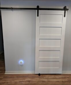 SMARTSTANDARD 6.6FT Barn Door Hardware kit, Barn Door Track, Sliding Door Hardware kit, Smoothly and Quietly -Heavy Duty Sturdy -Easy to Install, Fit 36"-40" Wide Panel (I Shape Hanger) 6.6 Feet 44 61X5Uq6729L