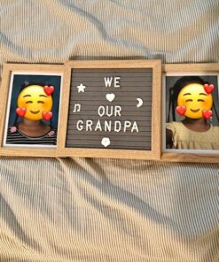 Oak letters Best Friend Picture Frame with Customizable Letter Board | Cute & Meaningful Personalized Picture Frame for Mom, Bff, Besties, Sister, Aunt, Cousin | Memorial picture frame Standard Natural Oak 25 61X6S84W2uL