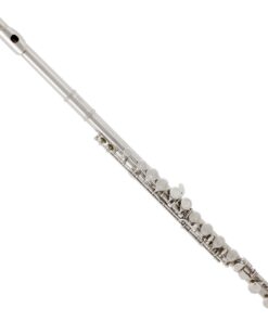Alternative view of Mendini by Cecilio Premium Grade Closed Hole C Flute with Stand, Book, Deluxe Case and Warranty (Nickel Plated)