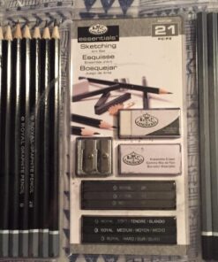 Royal & Langnickel RART-200 Essentials Sketching Pencil Set, 21-Piece Multicoloured 49 61X7ZubZs5L 1