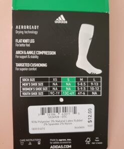 adidas Rivalry Soccer Socks (2-Pair) Small Black/White 21 61X8MUQ0TyL