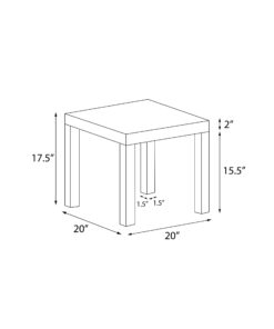 Ameriwood Home Parsons Modern End Table, Brown 29 61X9MmygZJS